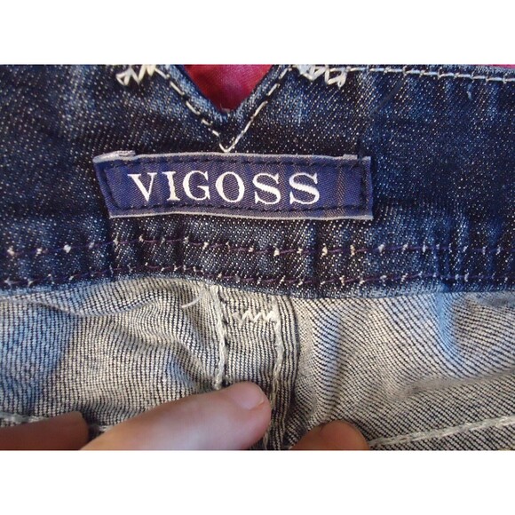 Vigoss The Dublin Capris Juniors 5x21" Low Rise Med Wash Stretch Heavy Stitching - Picture 3 of 10